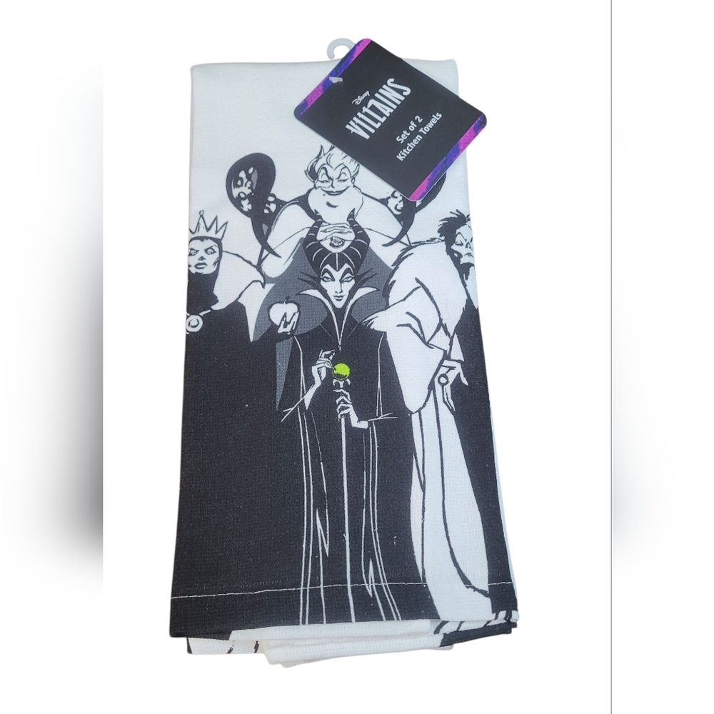 Disney Villains Monochrome Kitchen Towel